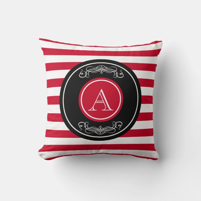 Coussin Design élégant de monogramme (Recto)