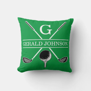 Coussin Design élégant de monogramme de golf