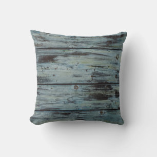 Coussin Design en bois turquoise vintage Shabby Chic cadea