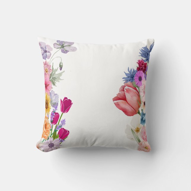 Coussin Design esthétique Floral - Fleur (Recto)