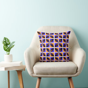 Coussin Design floral géométrique audacieux