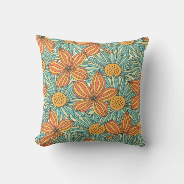 Coussin Design floral incolore (Recto)