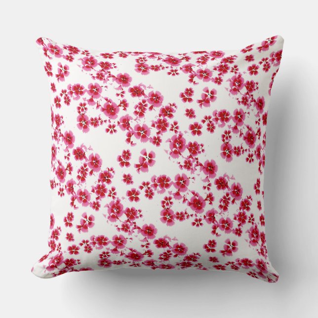 Coussin Design floral rose (Recto)