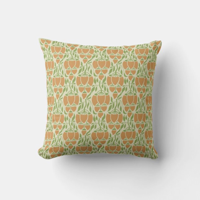 Coussin Design floral sans charme Art Nouveau (Recto)