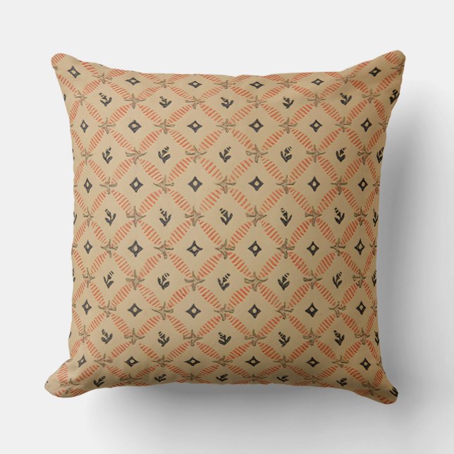 Coussin Design géométrique beige (Recto)