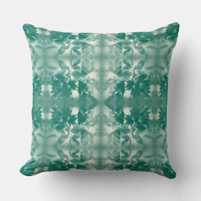 Coussin Design géométrique numérique Chrysanthemum - Aqua (Recto)