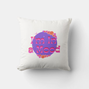 Coussin Design graphique rose vif Je suis dans l'humeur