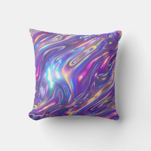 Coussin Design holographique L'art futuriste et chatoyant