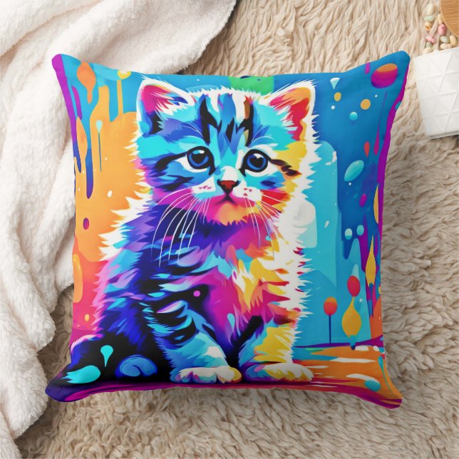 Coussin Design Kitten coloré (Couverture)