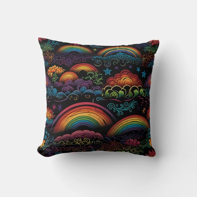 Coussin Design LGBYQ arc-en-ciel (Recto)