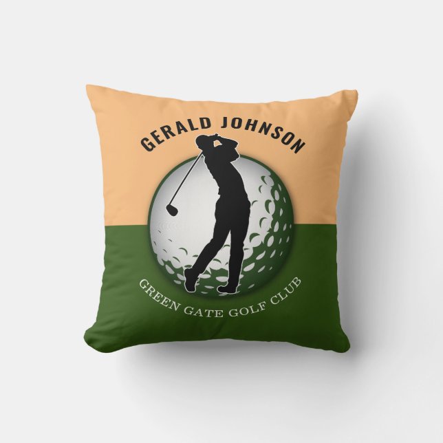 Coussin Design minimaliste élégant de Golfeur (Recto)