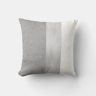coussin design minimaliste gris et blanc
