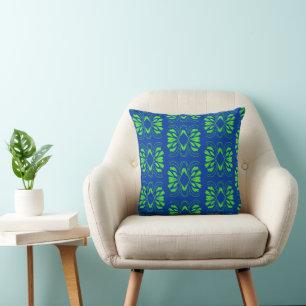 Coussin Design moderne bleu vert scandinave