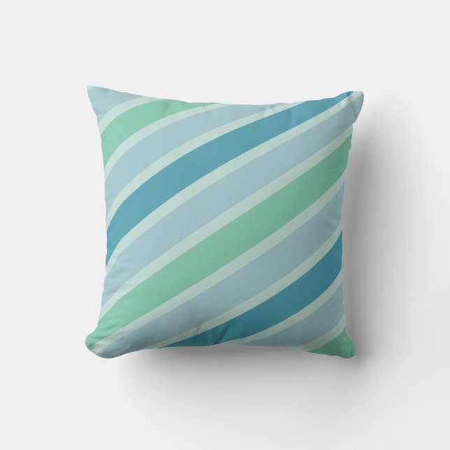 Coussin Design moderne de motifs verts et bleus (Recto)