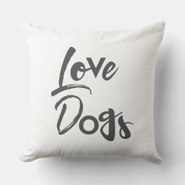 Coussin Design moderne, simple, urbain et cool de Love Dog (Recto)