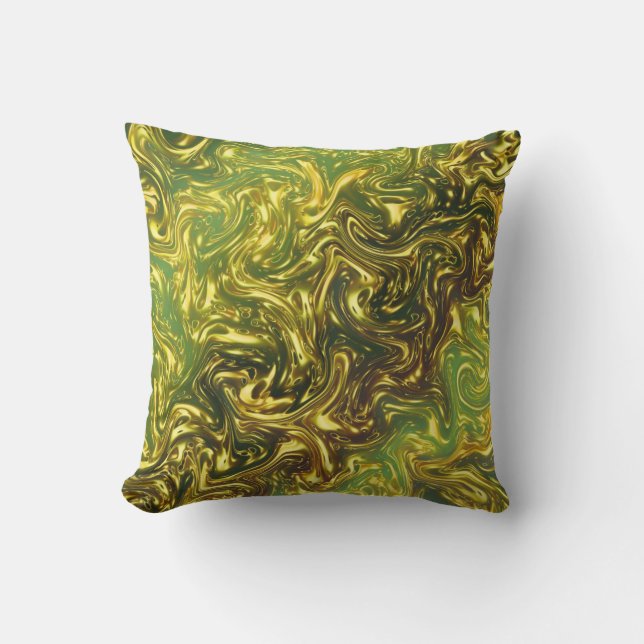 Coussin design, moderne, tendance, faux or, or, or (Recto)