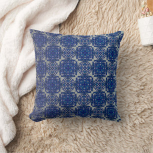 Coussin Design monochromatique Faux Blue Grey