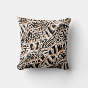 Coussin Design motif animal. Motif léopard moderne desi