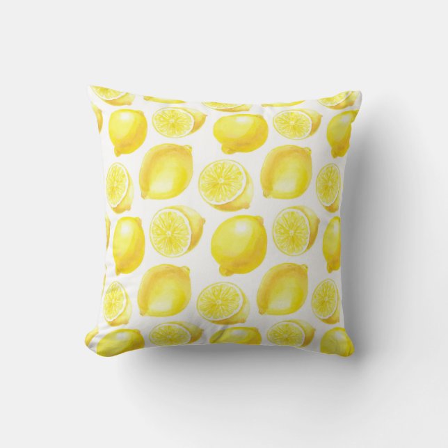 Coussin Design motif citron (Recto)