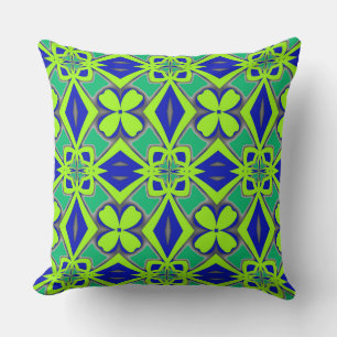 Coussin Design motif de tissu multicolore moderne