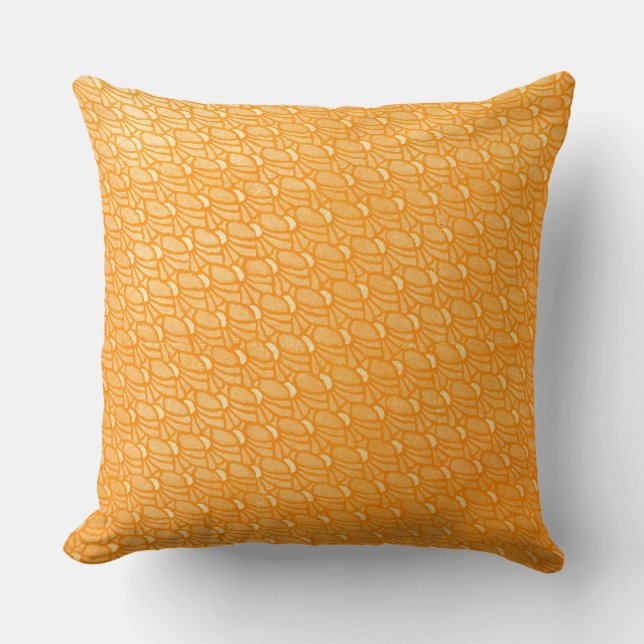 Coussin Design Motif orange vibre (Recto)