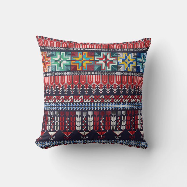 Coussin Design motif sans couture avec Palestini tradition (Recto)
