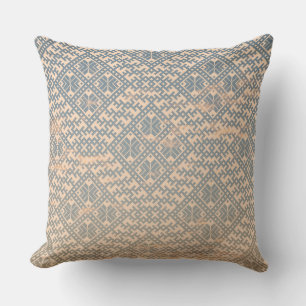 Coussin Design motif traditionnel pastel nordique