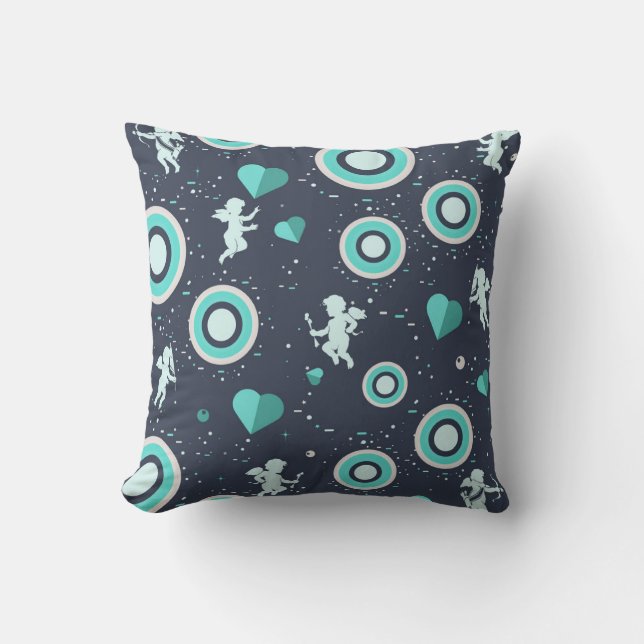 Coussin Design numérique mignon et de coeur (Recto)