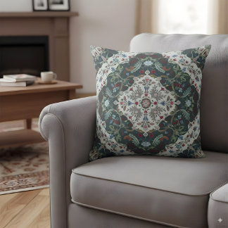 Coussin Design ornemental inspiré par William Morris