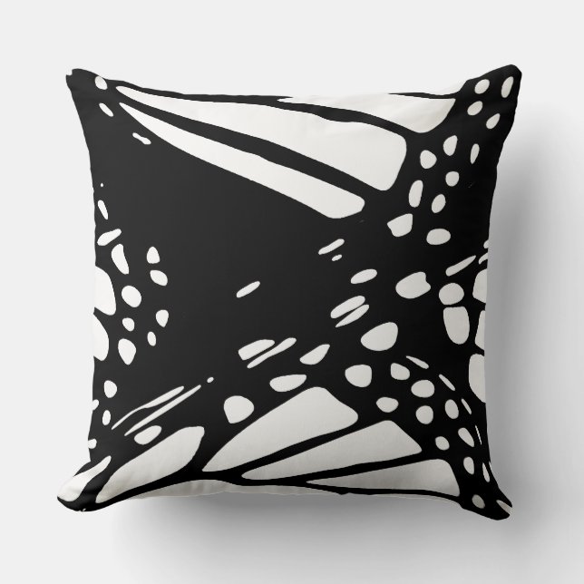 Coussin Design papillon Monarque Abstrait (Recto)