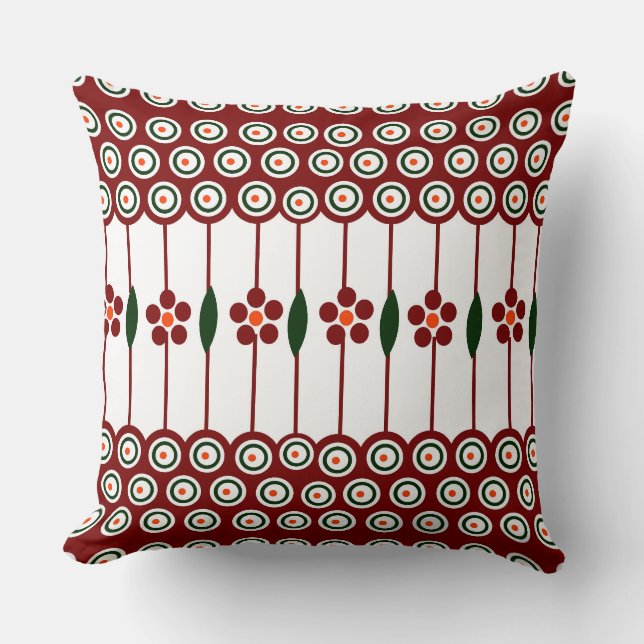 Coussin Design polonais de céramiques traditionnelles (Recto)