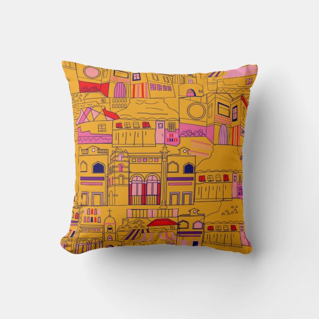 Coussin Design sans couture motif mexicain. Textile de déc (Recto)