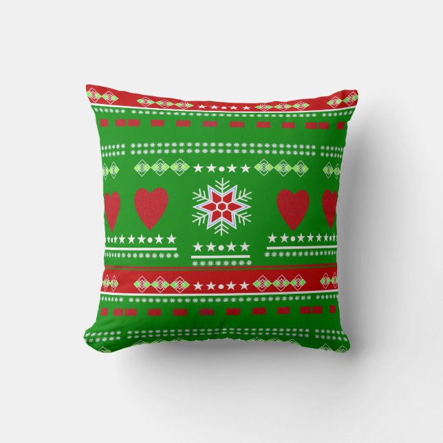 Coussin design scandinave, style champêtre (Recto)