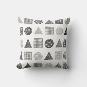 Coussin Design simple en forme gris blanc