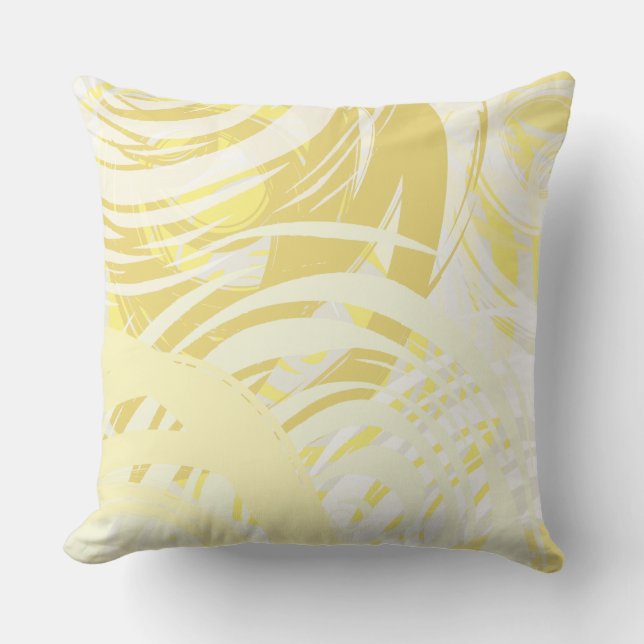 Coussin DESIGN SPIRAL Tan Beige Jaune Retro Jeu d'oreiller (Recto)