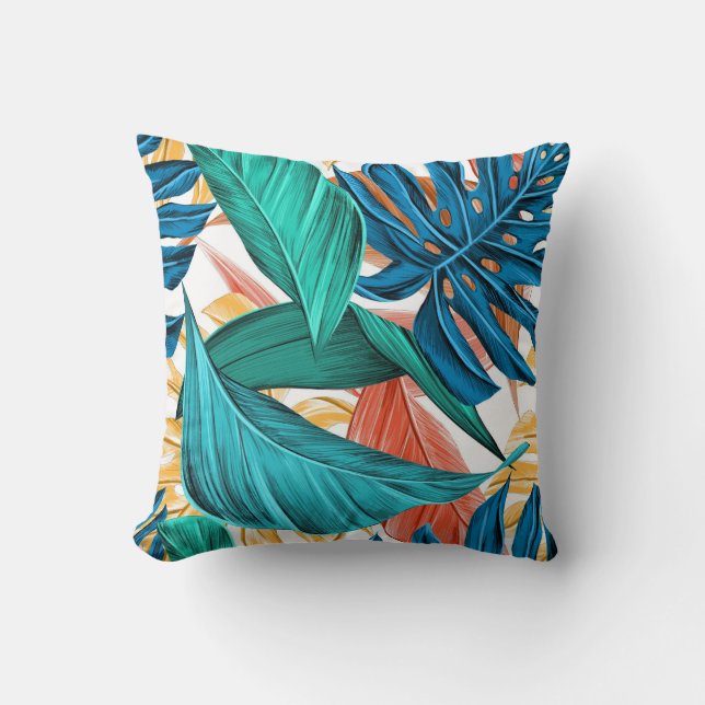 Coussin Design Tropical Leaf Paradise pour élégant (Recto)