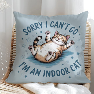 Coussin "Désolé, je ne peux pas y aller, je suis un chat d