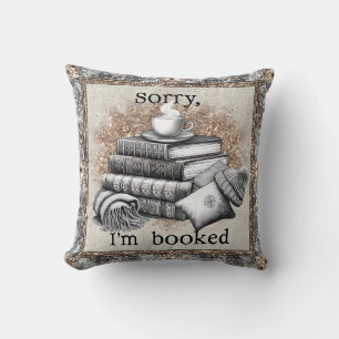 Coussin Désolé, je suis réservé - Humour de lecture