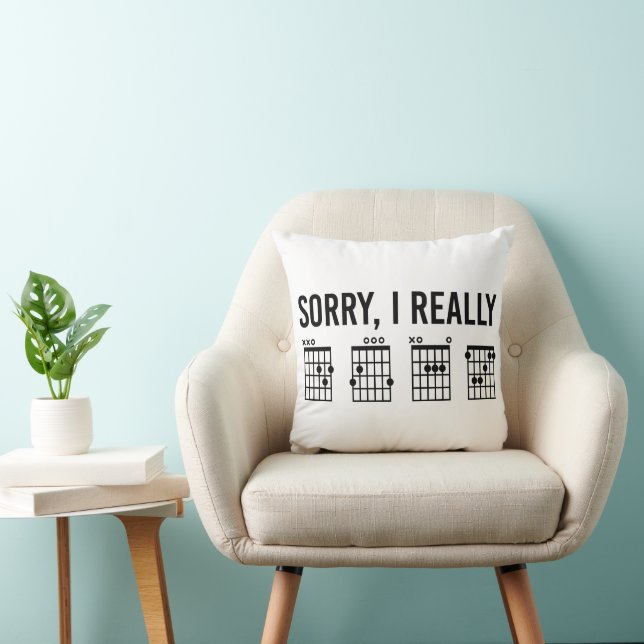 Coussin Désolé, je suis vraiment DGAF Guitar Chords Drôle (Chaise)