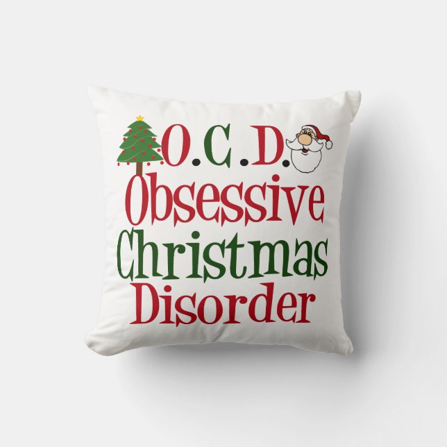 Coussin Désordre obsédant de Noël mignon (Recto)
