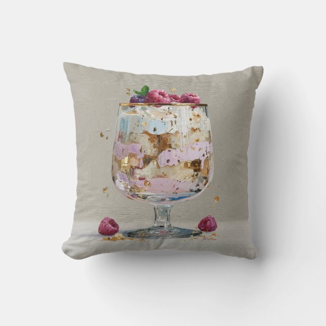 Coussin Dessert élégant aux framboises Impasto  (Recto)