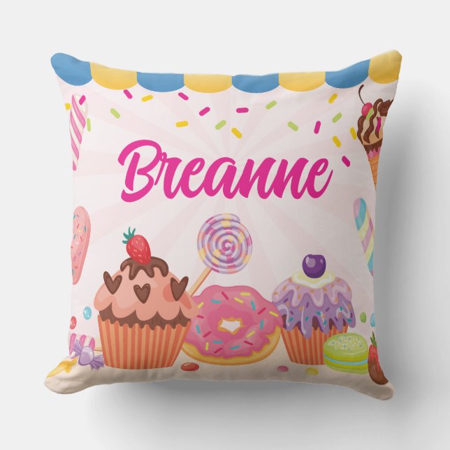 Coussin Desserts amusants et bonbons Jeter l'oreiller (Recto)