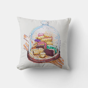 Coussin Desserts Sous Dôme De Verre