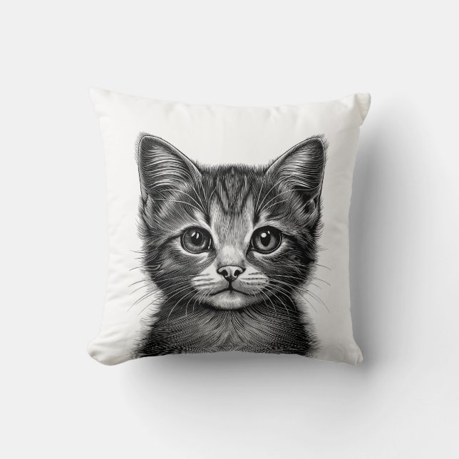Coussin Dessin adorable de Young Cat (Recto)