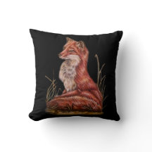 Dessin animal rouge d'art de Fox