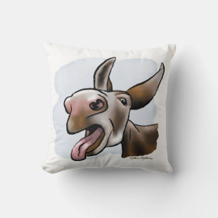 Coussin Dessin animé d'âne drôle fou