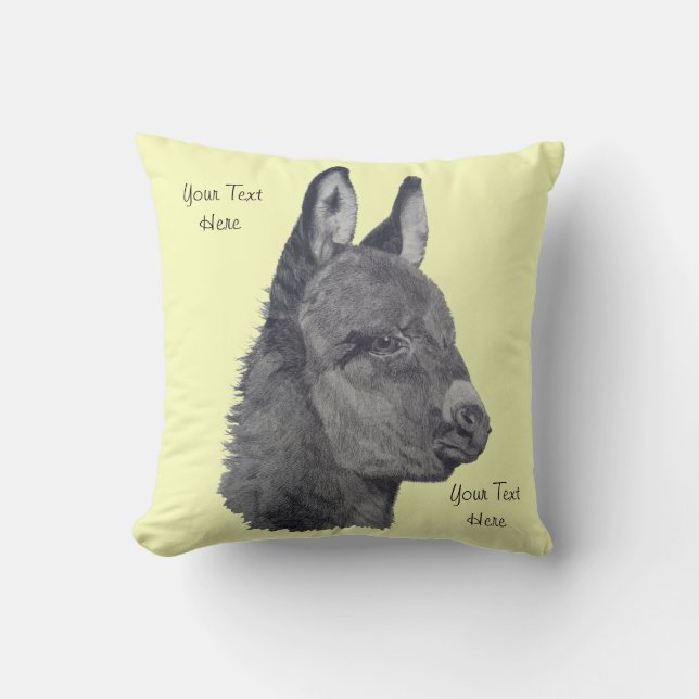 Coussin dessin animé d'âne très mignon (Recto)