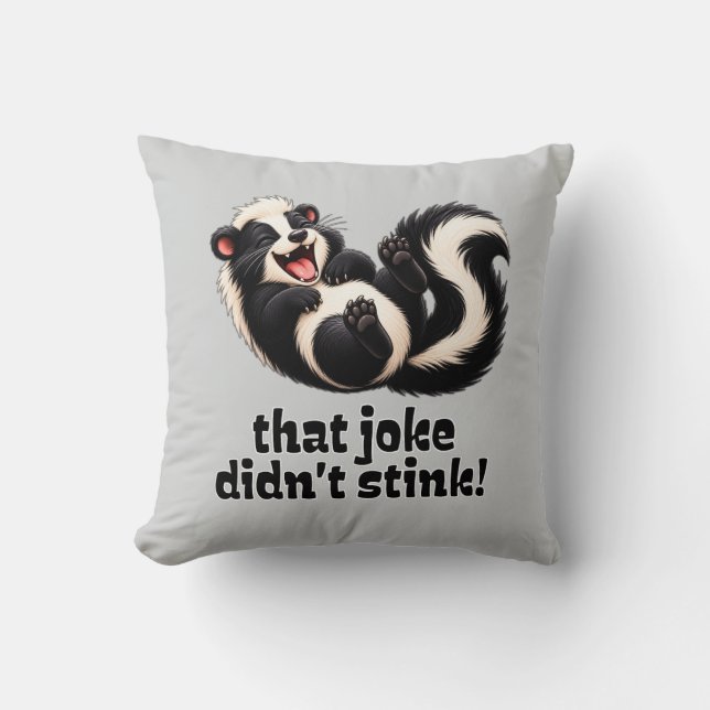 Coussin Dessin animé de blague de mouffette drôle (Recto)