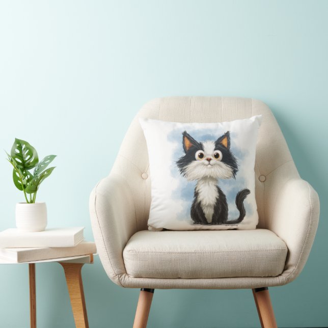 Coussin Dessin animé de chat en smoking mignon (Chaise)