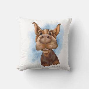 Coussin Dessin animé de Doberman Boop le nez